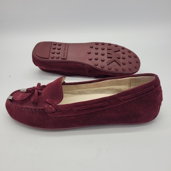 Michael Kors Shoes Women 6.5 Daisy Mocs Suede Maroon - Picture 12 of 15